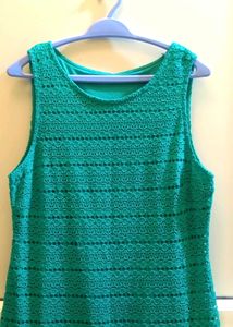 Long Green Net Dress