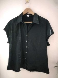 Beautiful Black Satin Shirt