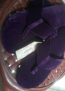 Purple Furry Slippers