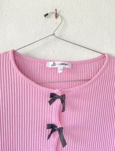 Pink Bow Cardigan top
