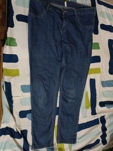 Blue Denim Jeans With Top