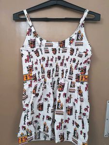 Printed Tank Top/Sleeveless Short Kurti