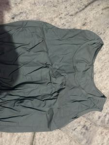 Grey Sleeveless Crop Top