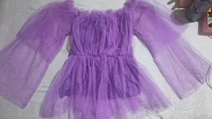 Purple Tulle Top