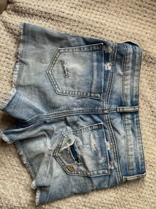 Distressed Denim Shorts