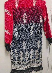 Red Black Beautiful Kurti