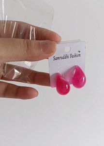 Pink Teardrop Earrings