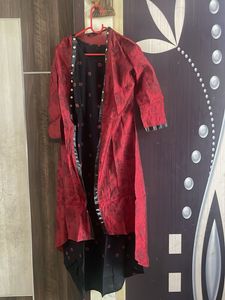 Black And Maroon Kurti