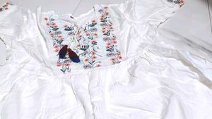 White Topper With Multi Work