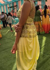 Yellow Ethnic Dhoti Set