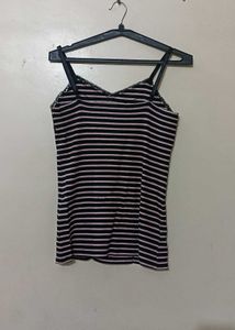 Striped Lace Cami Top