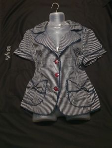 BLUE &amp; WHITE BLAZER