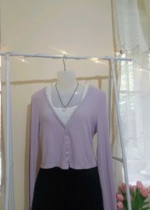H&M Lilac Cardigan