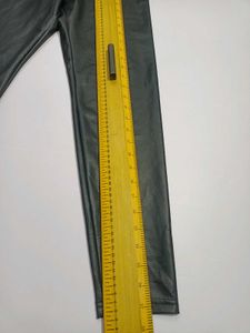 Black Leather Leggings Free Size fit 30 to 3