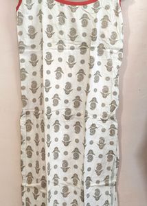 Sleeveless Long Cotton Kurti