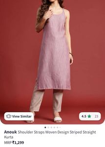 Pink Strappy Kurti