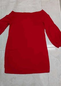 Red Off-Shoulder Dress