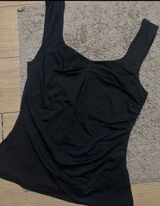Black Sweatheart Neckline Tank