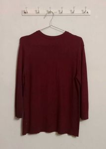 Burgundy Long Sleeve Top