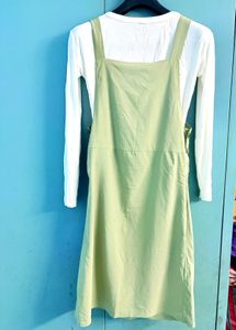 Cute Smiley Face Overalls Dress