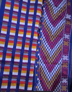 Patterned blue Saree 🔷