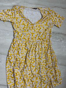 Yellow Floral Summer Dress