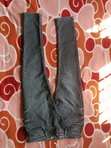 Men Slim Fit Black Charcoal Grey Jeans