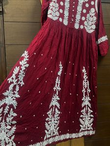 Elegant Embroidered Kurta Dress
