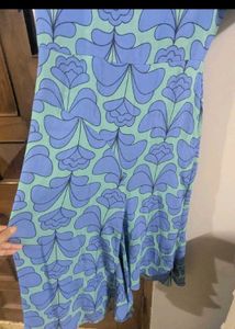 Blue Print Midi Dress
