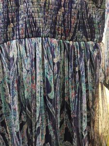 Paisley Print Long Sleeve Dress