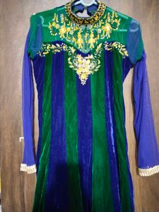 Velvet Anarkali Dress