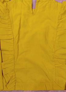 Yellow Embroidered Top