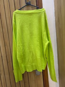 new oversized Neon Green H&amp;M sweater (b1g1)