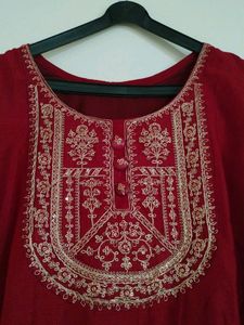 Red Festive Kurta - (Worn Only Once)
