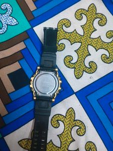 Gold &amp; Black Digital Watch