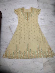 Light Yellow Embroidery Kurta Set