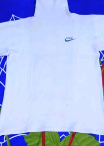 Nike White Turtleneck T-Shirt
