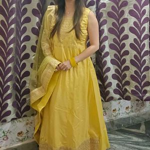 Yellow And Golden Festive Suit Set