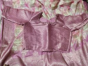 Pink Floral Silk Soft saree