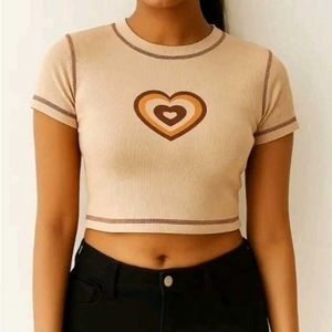 Beige Crop Top