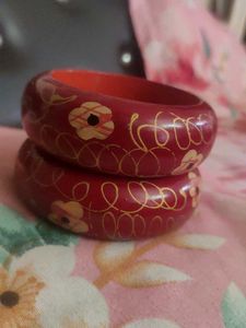 Red &amp; Gold Bangle Set