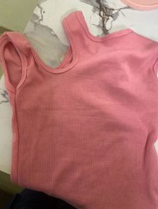 Pink Cutout Crop Top