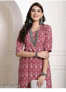 Peach Silk Kurti