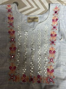 Ice Blue Kurta