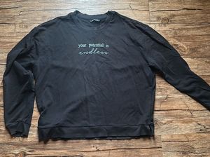 Black Graphic Sweatshirt