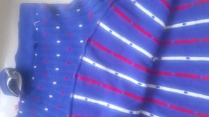 FREE BLUE Skirt with 2 brown pleated skirts