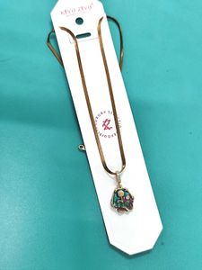 Enamel Pendant Necklace18KGoldPlated Anti Tarnish