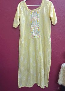 Maternity Elegant Yellow Kurta Set