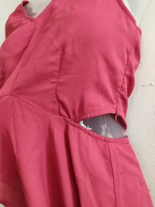 Ajio Mauve Waist Cut Top ( Women)