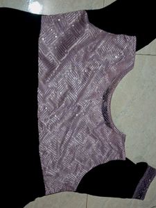 Elegant Black &amp; Lavender Anarkali